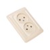 DEA Розетка 2-ая б/з с/у 10А Беж KRANZ