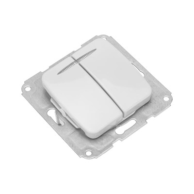 DEA Выключатель 2кл (инд) с/у 10А мех. Бел KRANZ DEA Выключатель 2кл (инд) с/у 10А мех. Бел KRANZ