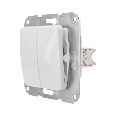 DEA Выключатель 2кл с/у 10А мех. Бел KRANZ DEA Выключатель 2кл с/у 10А мех. Бел KRANZ