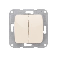 DEA Выключатель 2кл с/у 10А мех. Беж KRANZ