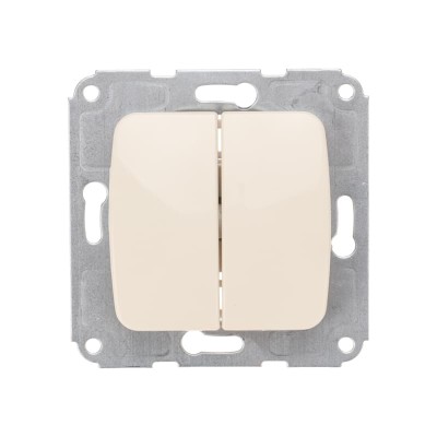 DEA Выключатель 2кл с/у 10А мех. Беж KRANZ