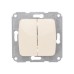 DEA Выключатель 2кл с/у 10А мех. Беж KRANZ