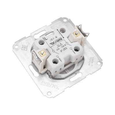 DEA Выключатель 2кл с/у 10А мех. Бел KRANZ DEA Выключатель 2кл с/у 10А мех. Бел KRANZ