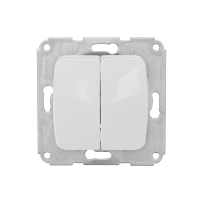 DEA Выключатель 2кл с/у 10А мех. Бел KRANZ