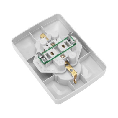 DEA Розетка 2-ая с/з с/у 16А Бел KRANZ