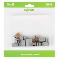 222-412 Универсальная клемма, 2-проводная, серая (0,08-2,5/4 мм²) (20 шт/уп) WAGO 222-412 Универсальная клемма, 2-проводная, серая (0,08-2,5/4 мм²) (20 шт/уп) WAGO