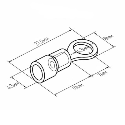 Наконечник кольцевой изолированный термоусаживаемый ø 4.3 мм 0.5-1.5 мм² (НКи-т 1.5-4/НКи-т1,25-4) красный REXANT Наконечник кольцевой изолированный термоусаживаемый ø 4.3 мм 0.5-1.5 мм² (НКи-т 1.5-4/НКи-т1,25-4) красный REXANT