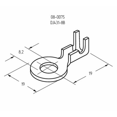 Наконечник кольцевой REXANT, ø8.2 мм, 1.0-1.5 мм² (НК 8-1,0-1,5) Наконечник кольцевой REXANT, ø8.2 мм, 1.0-1.5 мм² (НК 8-1,0-1,5)