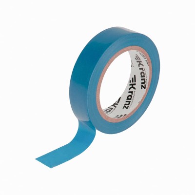 Изолента ПВХ 0,13х15мм, 10м, синяя KRANZ Изолента ПВХ 0,13х15мм, 10м, синяя KRANZ