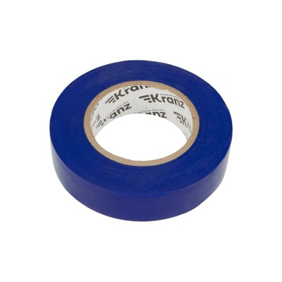 Изолента ПВХ 0,13х19мм, 25м, синяя KRANZ Изолента ПВХ 0,13х19мм, 25м, синяя KRANZ