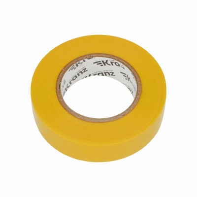 Изолента ПВХ 0,13х19мм, 25м, желтая KRANZ