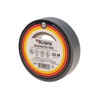 Изолента ПВХ 0,13х19мм, 25м, серая KRANZ Изолента ПВХ 0,13х19мм, 25м, серая KRANZ
