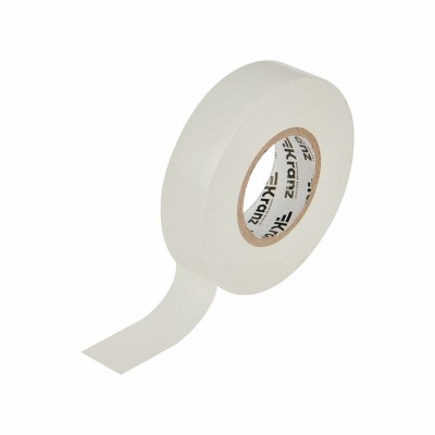 Изолента ПВХ профессиональная, 0,18х19мм, 20м, белая KRANZ