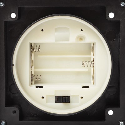 Декоративный фонарь со свечкой, черный корпус, размер 10,5х10,5х24 см, цвет ТЕПЛЫЙ БЕЛЫЙ Декоративный фонарь со свечкой, черный корпус, размер 10,5х10,5х24 см, цвет ТЕПЛЫЙ БЕЛЫЙ