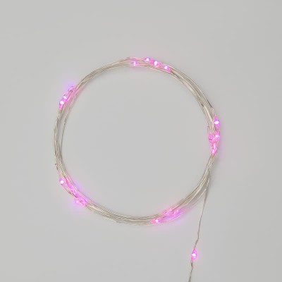 Гирлянда светодиодная Роса 2м, 20LED, РОЗОВЫЙ, IP20, тонкий батарейный блок, 2хCR2032 в комплекте NEON-NIGHT