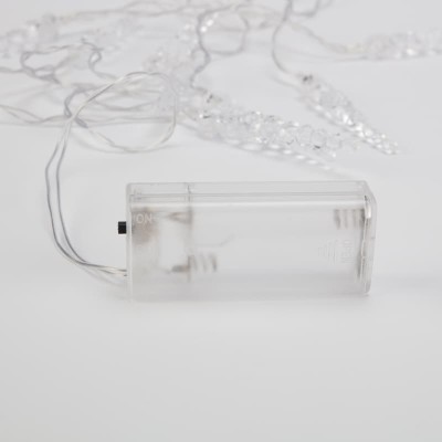 Гирлянда светодиодная Сосульки 1,5 м, 10 LED, прозрачный ПВХ, цвет свечения теплый белый, 2 х АА (батарейки не в комплекте) NEON-NIGHT Гирлянда светодиодная Сосульки 1,5 м, 10 LED, прозрачный ПВХ, цвет свечения теплый белый, 2 х АА (батарейки не в комплекте) NEON-NIGHT