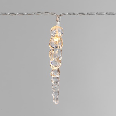 Гирлянда светодиодная Сосульки 1,5 м, 10 LED, прозрачный ПВХ, цвет свечения теплый белый, 2 х АА (батарейки не в комплекте) NEON-NIGHT Гирлянда светодиодная Сосульки 1,5 м, 10 LED, прозрачный ПВХ, цвет свечения теплый белый, 2 х АА (батарейки не в комплекте) NEON-NIGHT