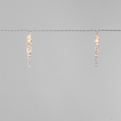Гирлянда светодиодная Сосульки 1,5 м, 10 LED, прозрачный ПВХ, цвет свечения теплый белый, 2 х АА (батарейки не в комплекте) NEON-NIGHT Гирлянда светодиодная Сосульки 1,5 м, 10 LED, прозрачный ПВХ, цвет свечения теплый белый, 2 х АА (батарейки не в комплекте) NEON-NIGHT