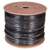 Кабель витая пара F/UTP, CAT 5e, PE, 4PR, 24AWG, OUTDOOR, SOLID, черный, 305м PROconnect