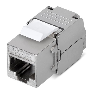 Модуль Keystone Jack RJ-45(8P8C), FTP экранированный, CAT 5e, тип 180 градусов, самозажимной REXANT PRO
