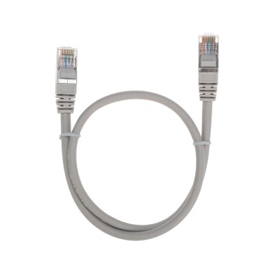 Патч-корд F/UTP, CAT 5e, RJ45-RJ45, 26AWG, LSZH, серый, 0,5м REXANT