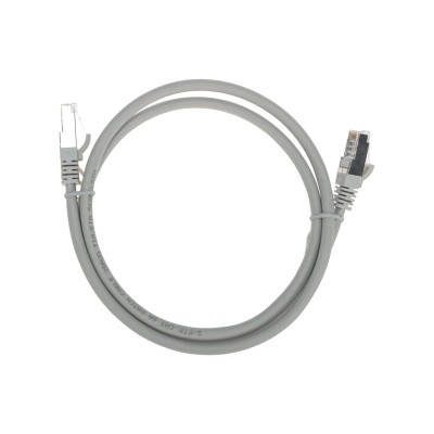 Патч-корд S/FTP, CAT 6A (10G), RJ45-RJ45, 28AWG, LSZH, серый, 1м REXANT