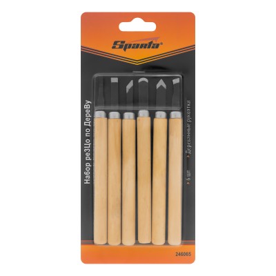 Набор резцов по дереву, 6 шт, Sparta