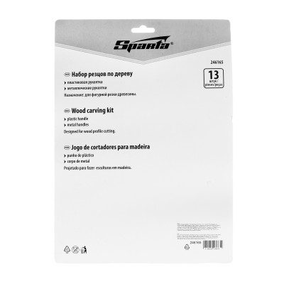 Набор резцов по дереву, пластмассовые рукоятки, 13 шт, Sparta Набор резцов по дереву, пластмассовые рукоятки, 13 шт, Sparta