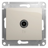 GLOSSA TV РОЗЕТКА проходная 4дБ, механизм, МОЛОЧНЫЙ