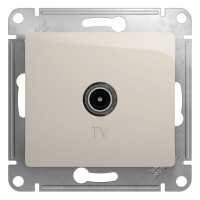 GLOSSA TV РОЗЕТКА оконечная 1дБ, механизм, МОЛОЧНЫЙ