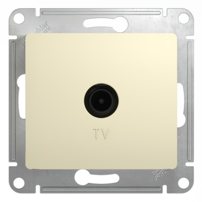 GLOSSA TV РОЗЕТКА оконечная 1дБ, механизм, БЕЖЕВЫЙ