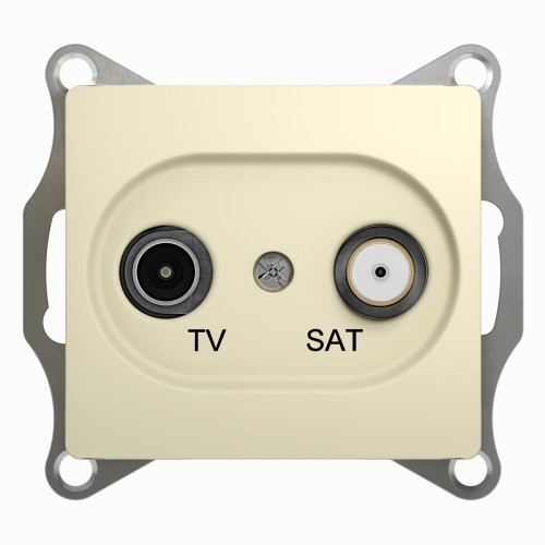 GSL000297 GLOSSA TV-SAT РОЗЕТКА оконечная 1DB, механизм, БЕЖЕВЫЙ