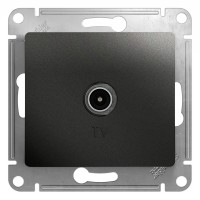 GLOSSA TV РОЗЕТКА проходная 4дБ, механизм, АНТРАЦИТ