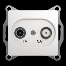 GSL000197 GLOSSA TV-SAT РОЗЕТКА оконечная 1DB, механизм, БЕЛЫЙ