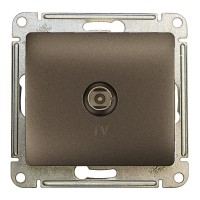 GLOSSA TV РОЗЕТКА оконечная 1дБ, механизм, ГРАФИТ