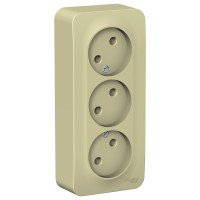 Розетка "Blanca" О/У 3-я (250В, 16А)
