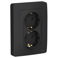 Розетка "Blanca" С/У с ЗК 2-я (250В, 16А, защит.шторки)