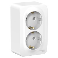 Розетка "Blanca" О/У с ЗК 2-я изолир.пл. (250В, 16А, защит.шторки)
