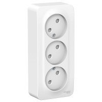 Розетка "Blanca" О/У 3-я (250В, 16А, защит.шторки)