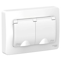 Розетка IP44 "Blanca" С/У с ЗК 2-я (250В, 16А, защит.шторки)