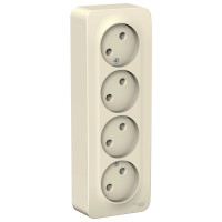 Розетка "Blanca" О/У 4-я (250В, 16А)