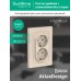ATLASDESIGN РОЗЕТКА двойная с заземлением без шторок, 16А, в сборе, БЕЖЕВЫЙ