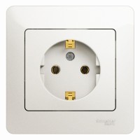 Розетка "Glossa" С/У с ЗК (250В, 16А)