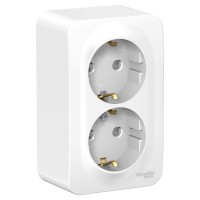 Розетка "Blanca" О/У с ЗК 2-я (250В, 16А, защит.шторки)