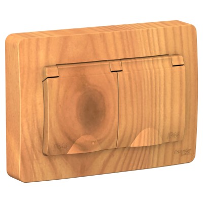 Розетка IP44 "Blanca" С/У с ЗК 2-я (250В, 16А, защит.шторки)