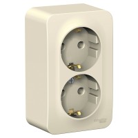 Розетка "Blanca" О/У с ЗК 2-я (250В, 16А) Розетка "Blanca" О/У с ЗК 2-я (250В, 16А)