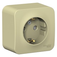 Розетка "Blanca" О/У с ЗК изолир.пл. (250В, 16А, защит.шторки)