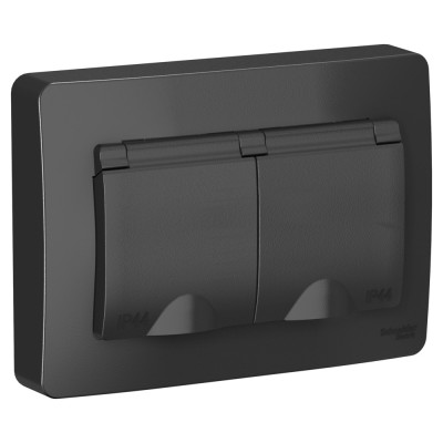 Розетка IP44 "Blanca" С/У с ЗК 2-я (250В, 16А, защит.шторки)