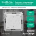 ATLASDESIGN AQUA РОЗЕТКА с заземлением со шторками, с прозрач. крышкой 16А, IP44, механизм, БЕЛЫЙ