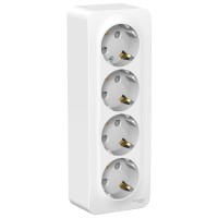 Розетка "Blanca" О/У с ЗК 4-я (250В, 16А, защит.шторки)